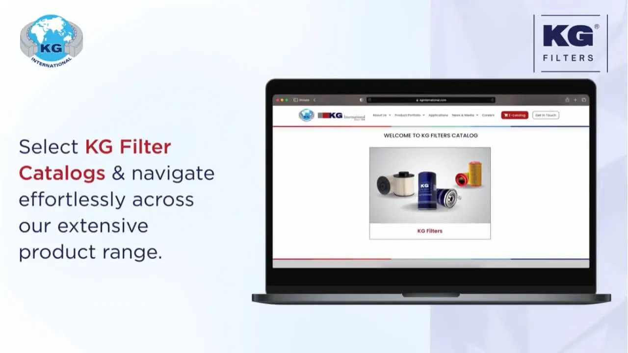 Introducing the all-new KG Filters E-catalog: A digital realm revolutionizing your filter search process.