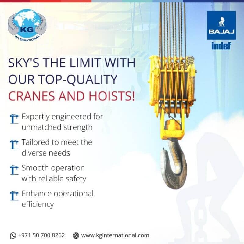 Sky's The Limit With Our Top Quality Cranes and Hoists